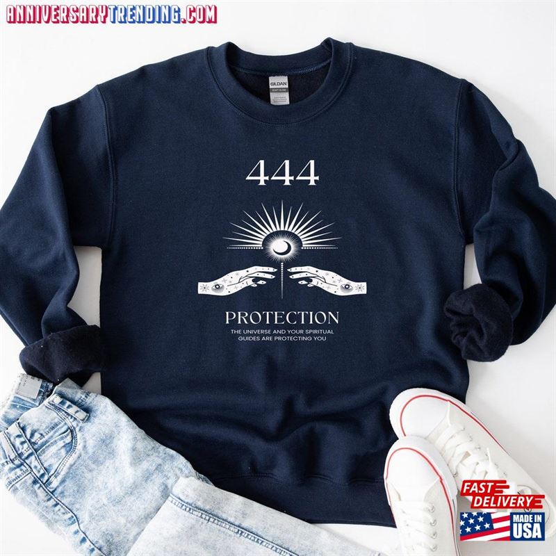 444 Angel Numbers Shirt Numerology Sweatshirt Spiritual Hoodie Classic -Bipubunny Store