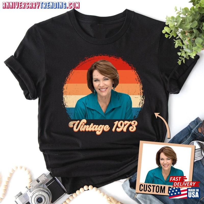 50Th Birthday Shirt Vintage 1973 Gift For Women Classic T-Shirt -Bipubunny Store