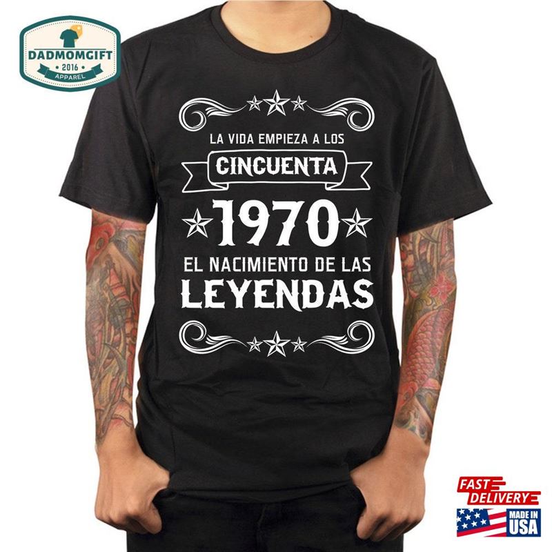 50Th Year Old T-Shirt 50 Motif 1970 Shirt Classic