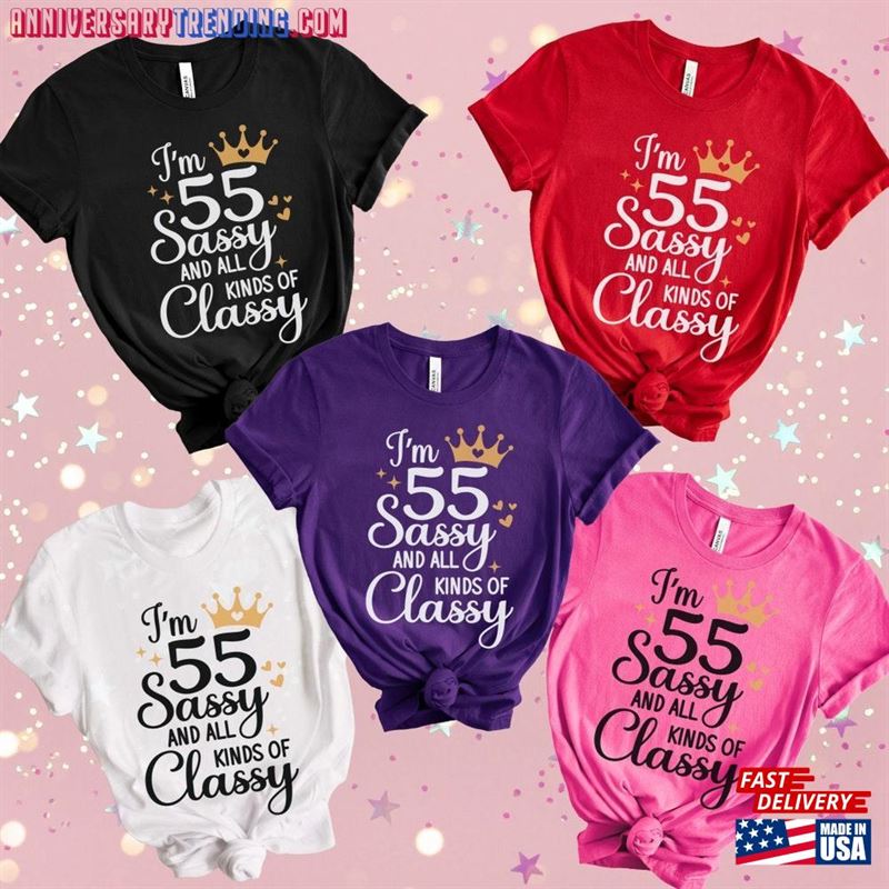 55Th Birthday Shirt Party Tshirt Gift Sweatshirt Unisex – Bipubunny Store