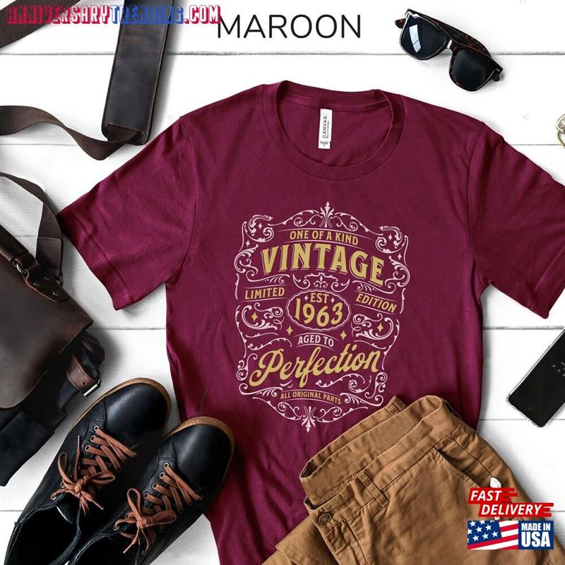 60Th Birthday Shirt Vintage 1963 Thirty Womens T-Shirt Classic – Bipubunny Store