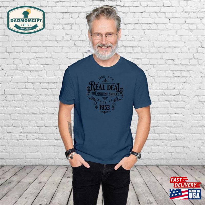 70Th Birthday Gifts For Him Mens T-Shirt The Real Deal 1953 Hoodie Classic