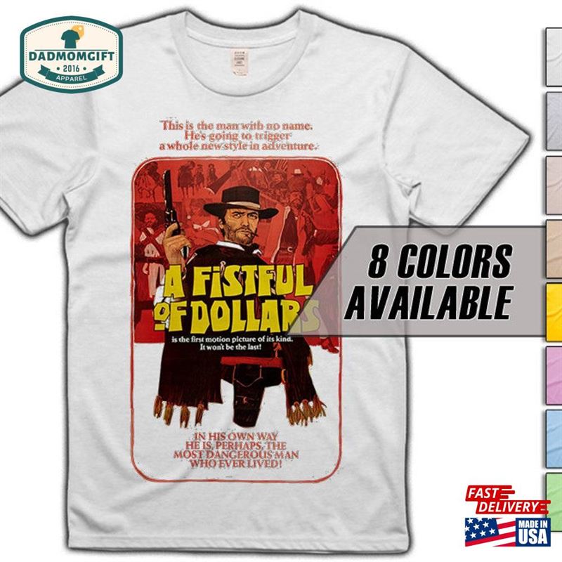 A Fistful Of Dollars V1 Movie T-Shirt 8 Colors Sizes S 5Xl Vintage Look Soft Cotton Unisex Hoodie
