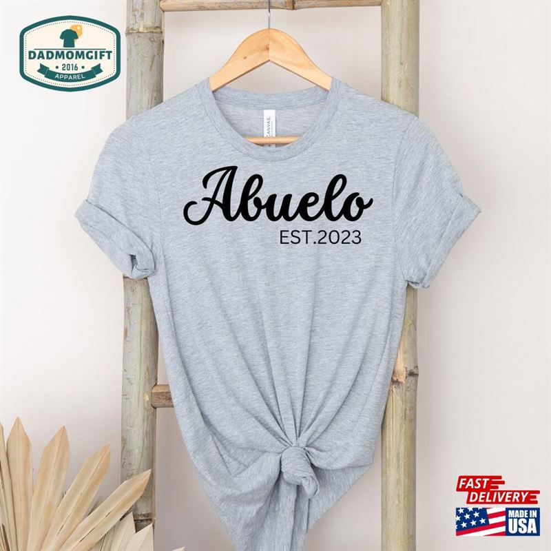 Abuelo Est 2023 Shirt Sweatshirts New Grandpa Gift Hoodie Sweatshirt