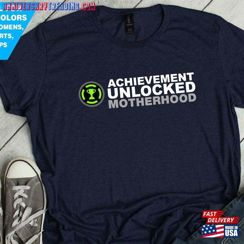 Achievement Unlocked Motherhood Shirt Hoodie Unisex -Bipubunny Store