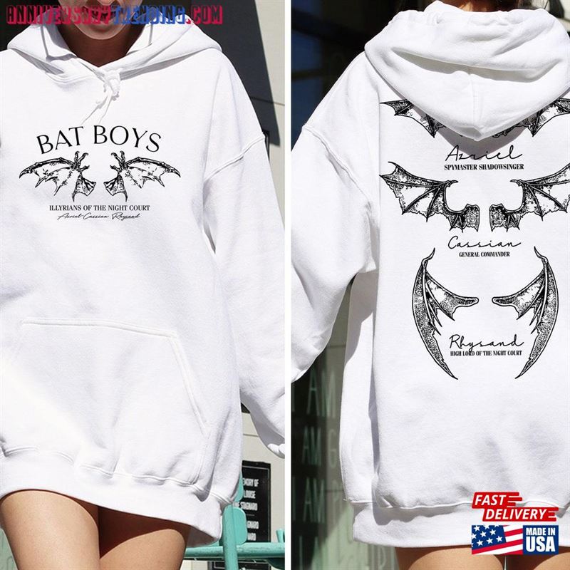 Acotar Bat Boys Shirt The Night Court Illyrians Of Hoodie Sweatshirt -Bipubunny Store