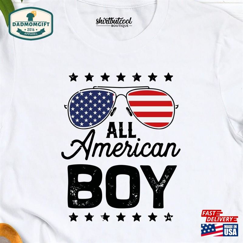 All American Boy Shirt Boys 4Th Of July Kids America Hoodie Unisex