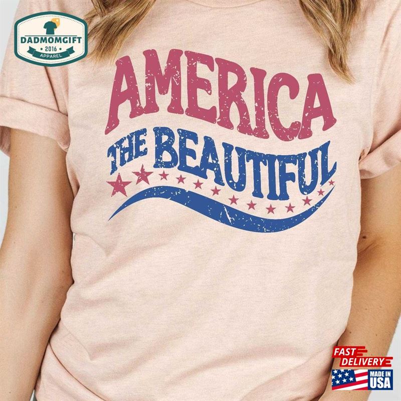 America The Beautiful Retro Shirt 4Th Of July Unisex Sweatshirt