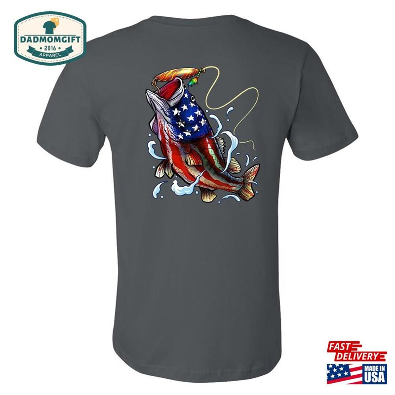 American Bass Fishing Shirt Patriotic Gift For Dad Classic Sweatshirt