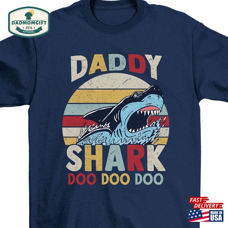 Angry Daddy Shark Men’s T-Shirt Cool Fun Shirt Christmas Gift Present Fathers Day Top Hoodie Sweatshirt