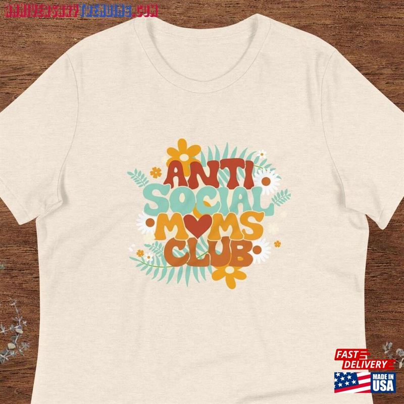 Anti Social Moms Club Shirt Mom Sweatshirt T-Shirt -Bipubunny Store