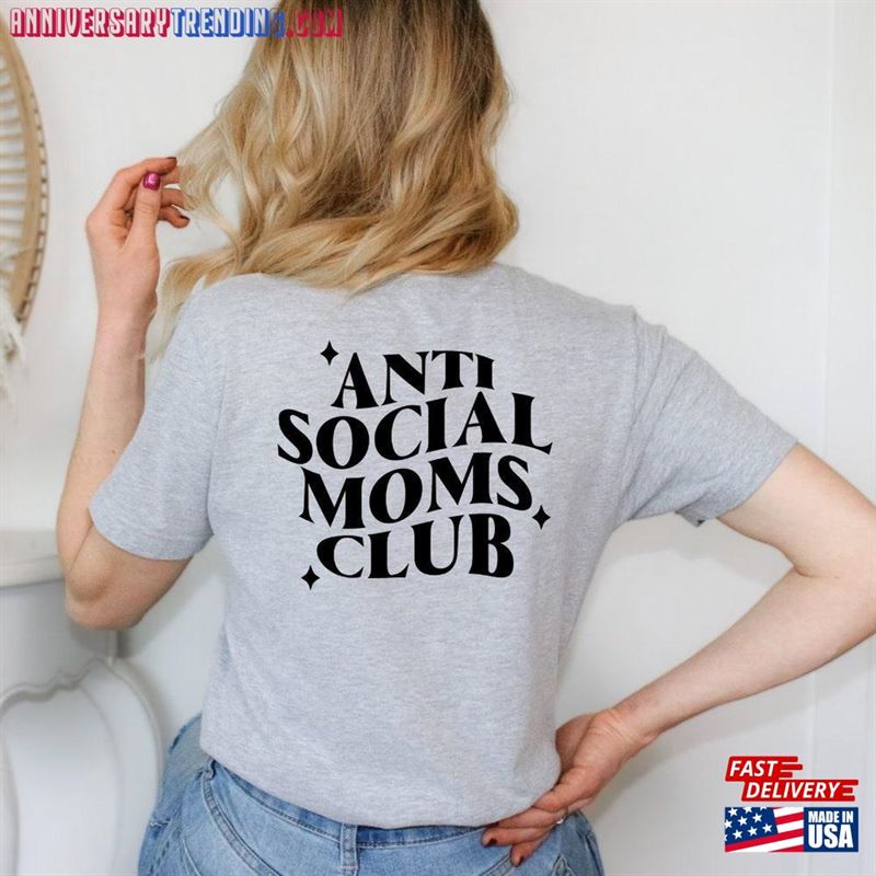 Anti Social Moms Club T-Shirt Cozy Mom Momma Mother’s Day Gift Kids Unisex Hoodie – Bipubunny Store