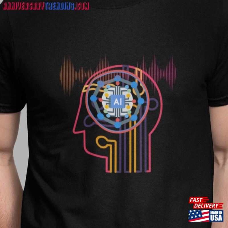 Artificial Intelligence T-Shirt Printed Ai Tee Techno Gift For Him Classic Hoodie – Bipubunny Store