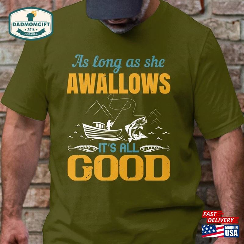 As Long She Allows It Is All Good Mens Fishing T-Shirt Funny Shirt Classic