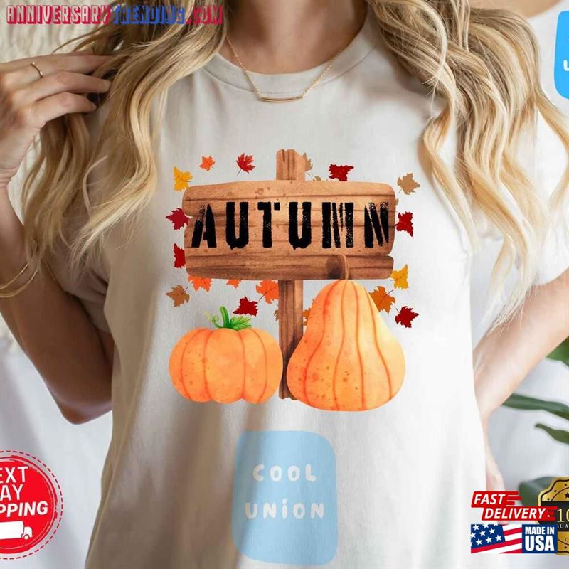 Autumn And Pumpkin Shirt Fall Classic Sweatshirt – Bipubunny Store