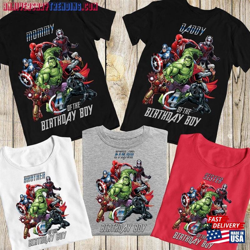 Avengers Matching Family Birthday Shirts Superhero Shirt T Boy’s Party Unisex Sweatshirt – Bipubunny Store