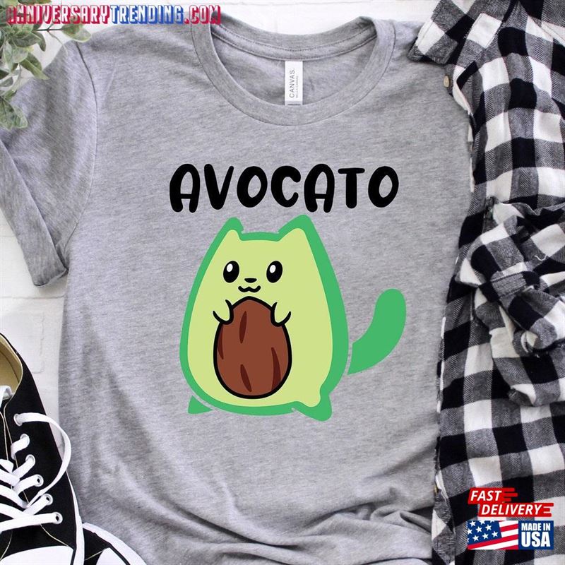 Avocato T-Shirt Cute Cat Shirt Avocado Hoodie – Bipubunny Store