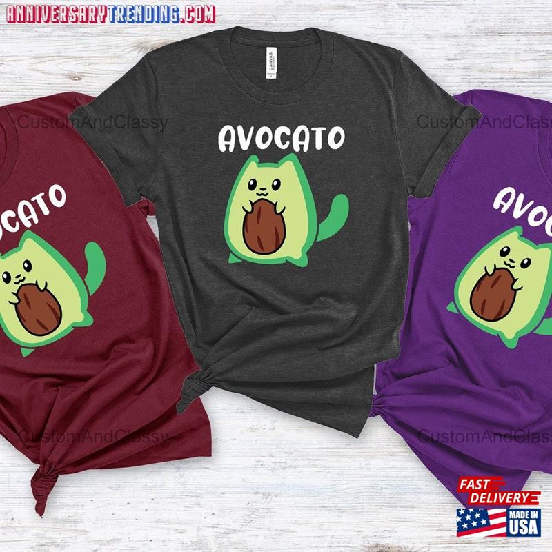 Avocato T-Shirt Cute Cat Shirt Avocado Hoodie – Bipubunny Store