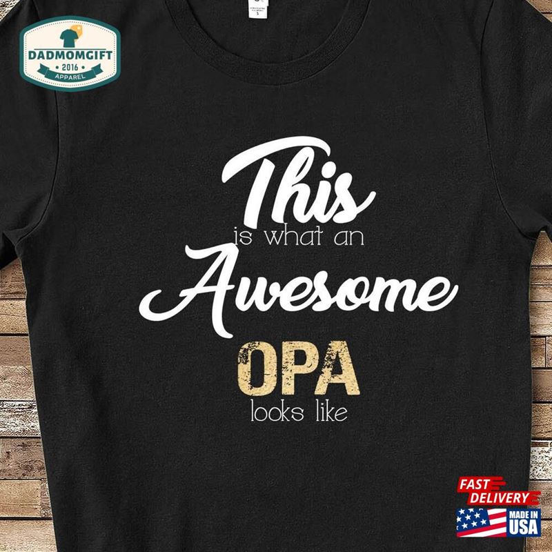 Awesome Opa Shirt Classic Hoodie