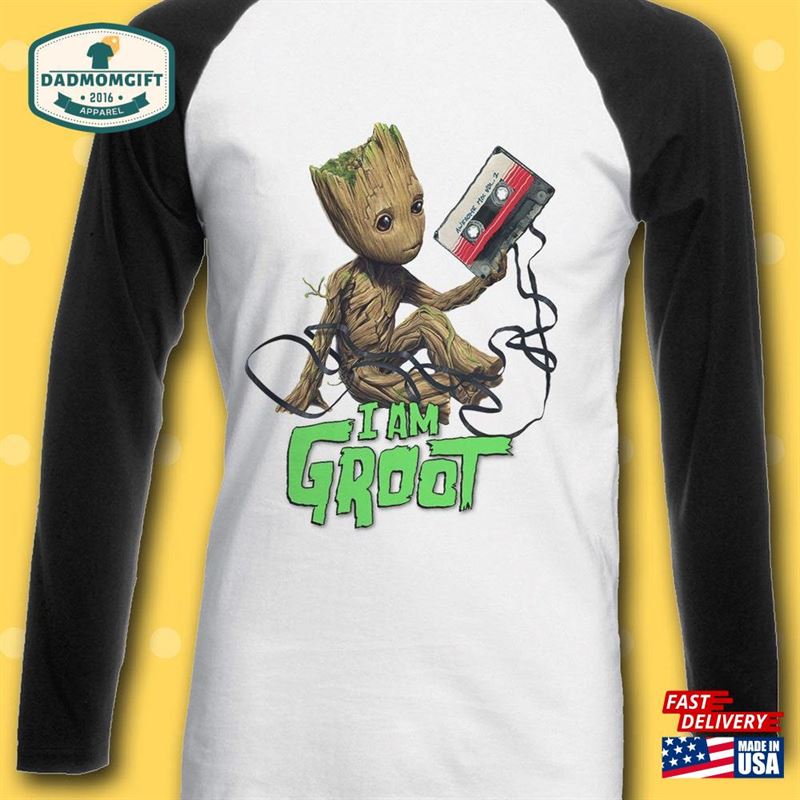 Baby Groot Guardians Of The Galaxy Baseball T-Shirt Hoodie Classic