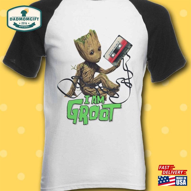 Baby Groot Guardians Of The Galaxy Baseball T-Shirt Hoodie Classic