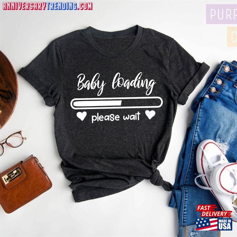 Baby Loading Shirt Pregnancy Announcement Reveal T-Shirt Classic – Bipubunny Store