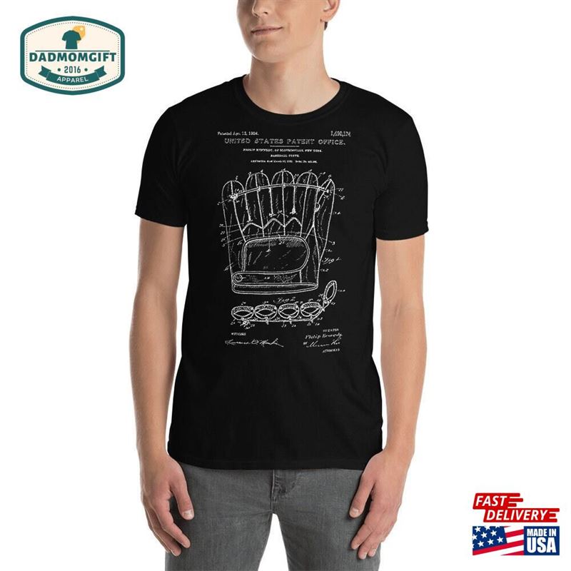 Baseball Glove Patent T-Shirt Dad Shirt Sports Mama Unisex Baseball Glove Patent T-Shirt Dad Shirt Sports Mama Unisex