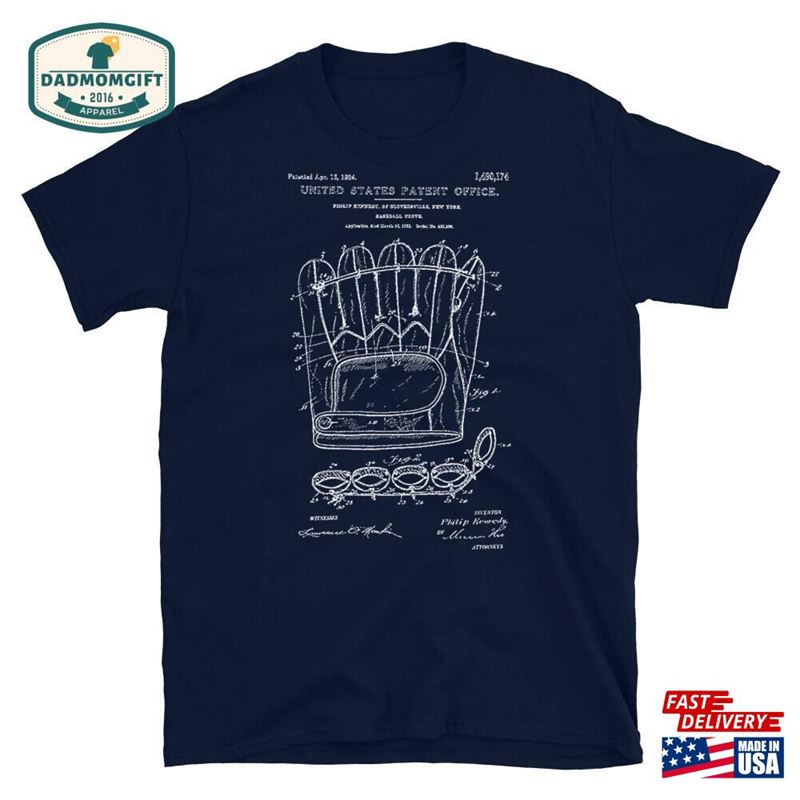 Baseball Glove Patent T-Shirt Dad Shirt Sports Mama Unisex Baseball Glove Patent T-Shirt Dad Shirt Sports Mama Unisex