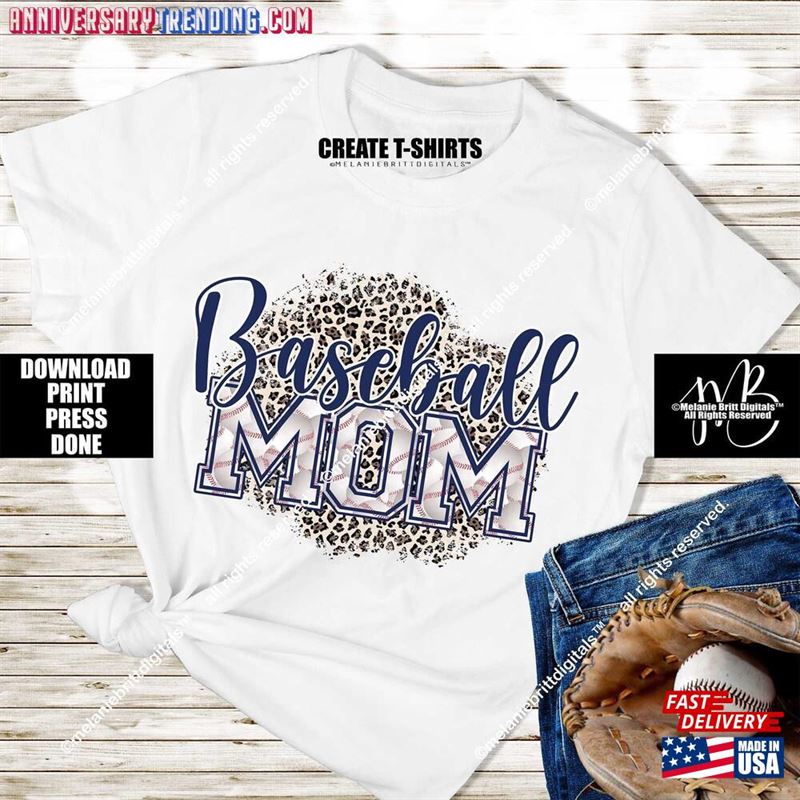 Baseball Mom Sublimation T-Shirt Sweatshirt -Bipubunny Store