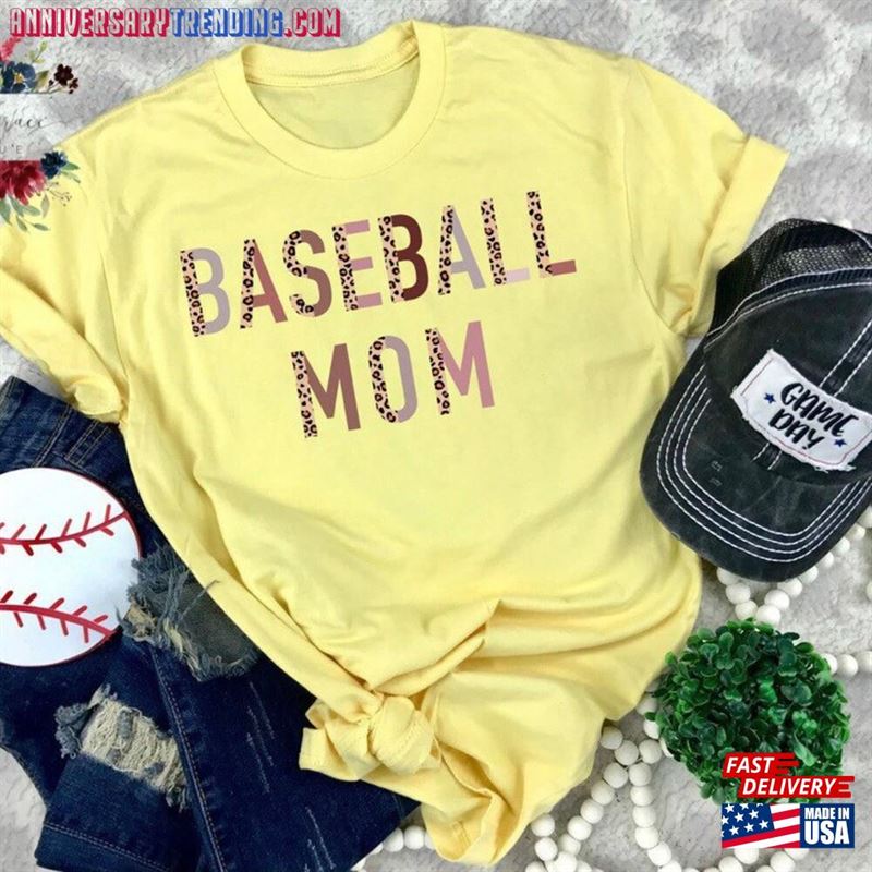 Baseball Mom T-Shirt Mama Cute Tee Unisex Hoodie – Bipubunny Store