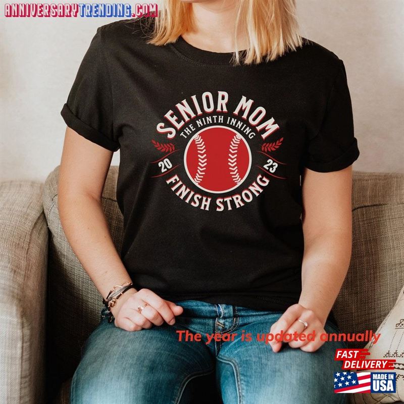 Baseball Senior Mom Shirt 2023 Night T-Shirt Unisex -Bipubunny Store