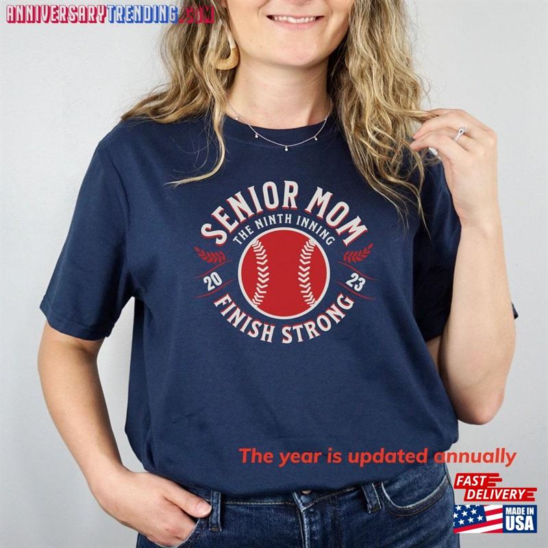 Baseball Senior Mom Shirt 2023 Night T-Shirt Unisex -Bipubunny Store