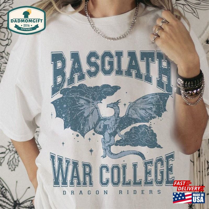 Basgiath War College Shirt Fourth Wing Dragon Rider Violet Sorrengail Xaden Riorson Fantasy Bookish Unisex T-Shirt