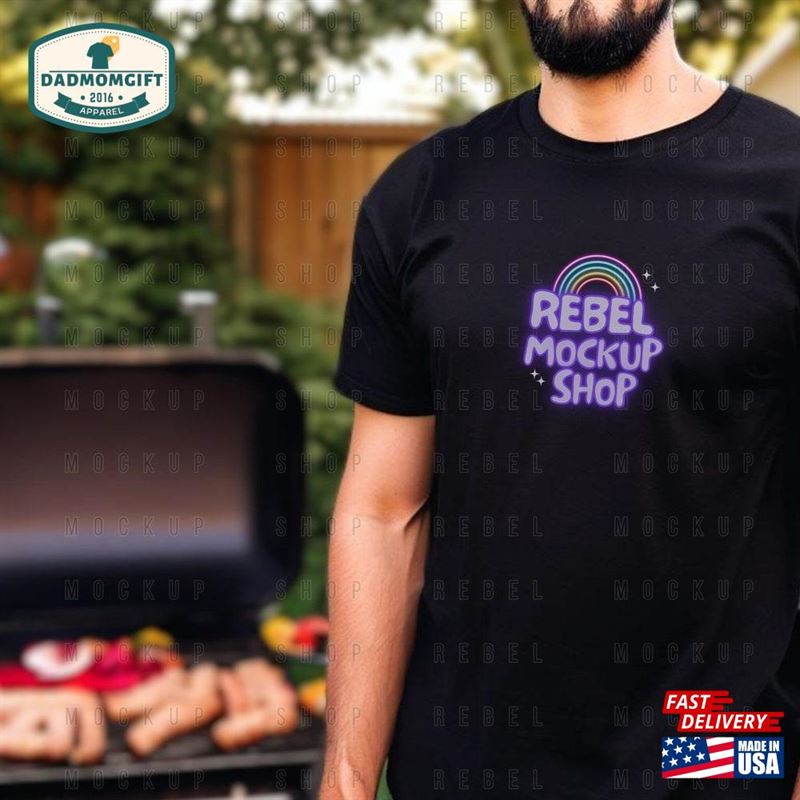 Bbq Grilling Men’s T-Shirt Mockup Black Gildan 5000 Hoodie Unisex