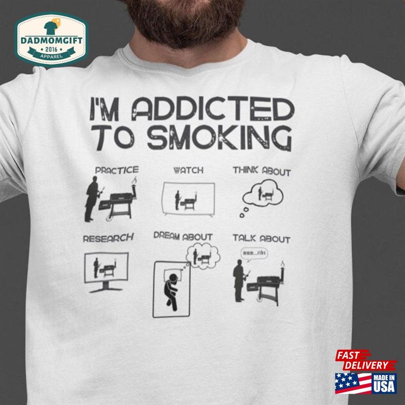 Bbq Shirt Funny Smoking Gifts For Men And Fathers T-Shirt Hoodie