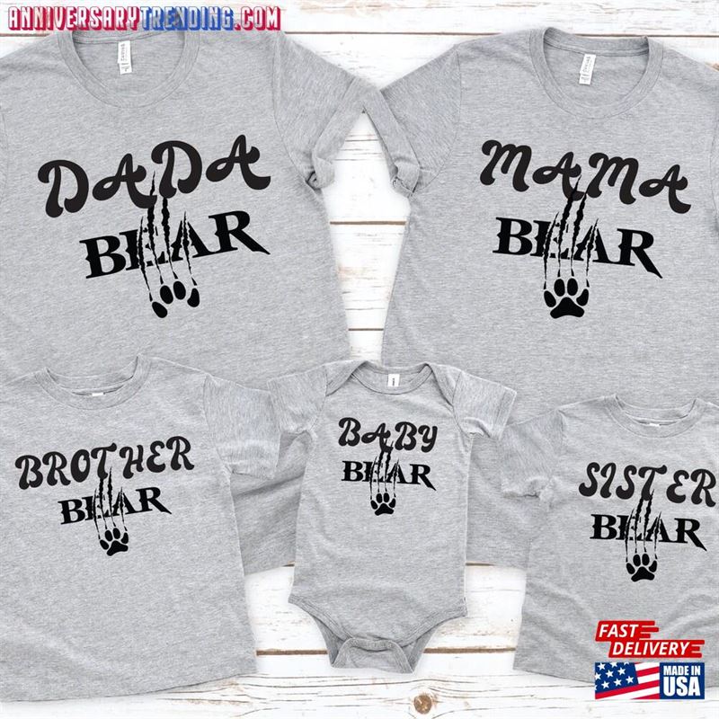 Bear Family Shirts Mama Dada Sweatshirt T-Shirt – Bipubunny Store