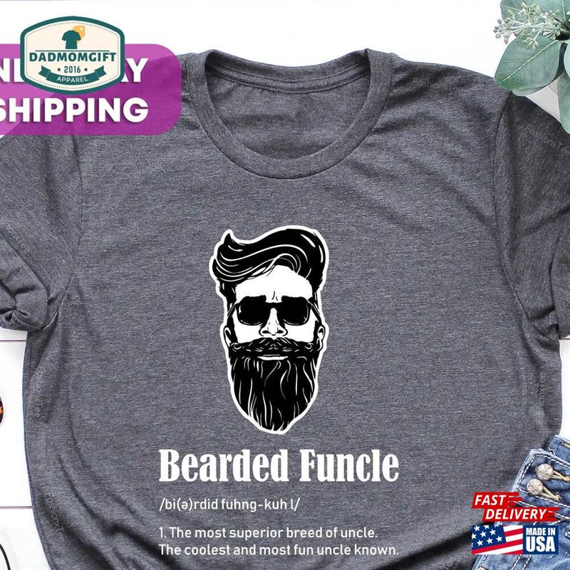 Bearded Funcle Shirt Uncle Funny Classic Sweatshirt