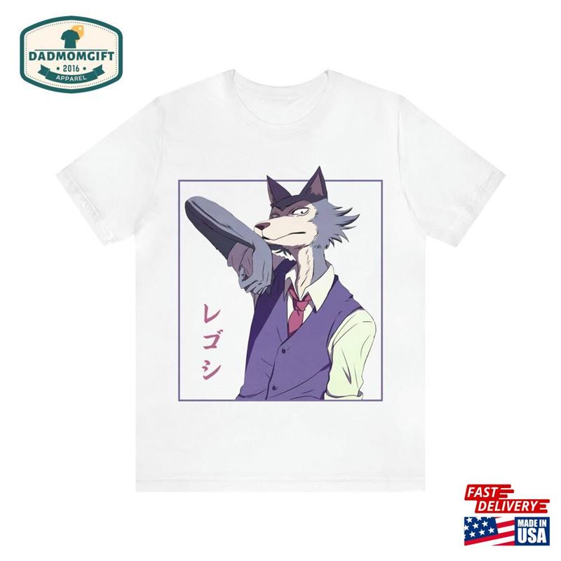 Beastars Legosi Bill Anime Aesthetic Vaporwave Manga Otaku Unisex Jersey Short Sleeve Tee Sweatshirt Classic