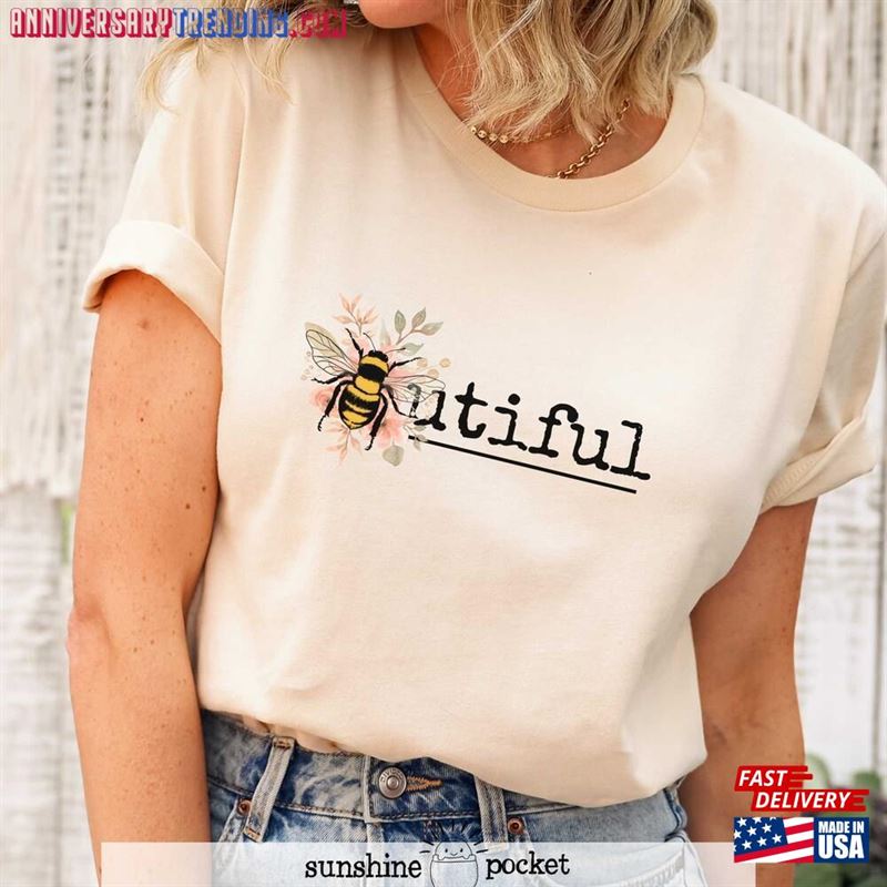 Beautiful Bee Shirt Bumble Wildflowers Hoodie Classic – Bipubunny Store