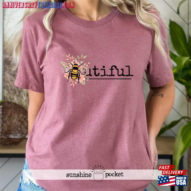 Beautiful Bee Shirt Bumble Wildflowers Hoodie Classic – Bipubunny Store