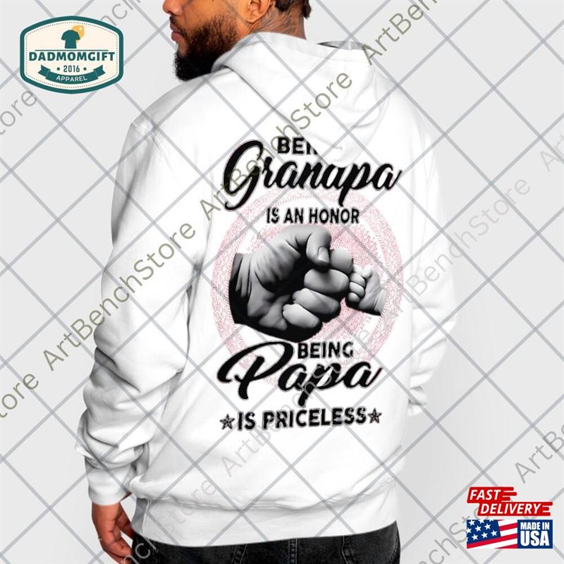 Being A Grandpa Is An Honor Papa Priceless Png Father Best Dad Hoodie Sweatshirt