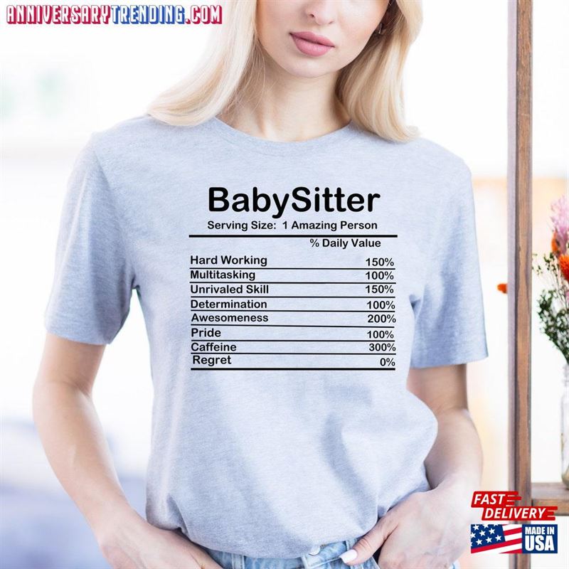 Best Babysitter Gift Shirt Nanny Unisex Classic -Bipubunny Store