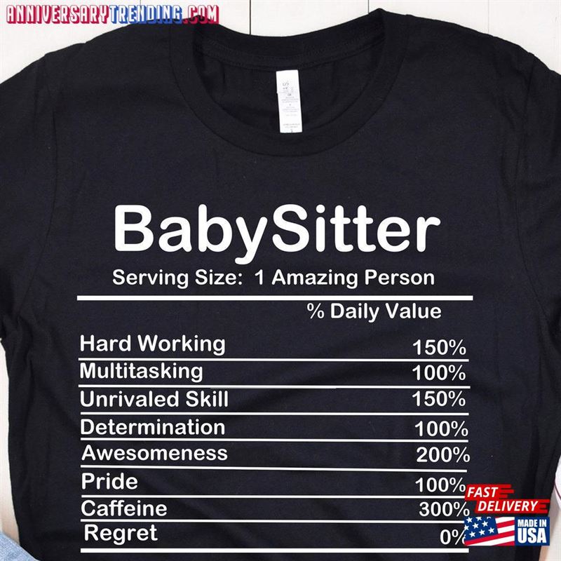 Best Babysitter Gift Shirt Nanny Unisex Classic -Bipubunny Store