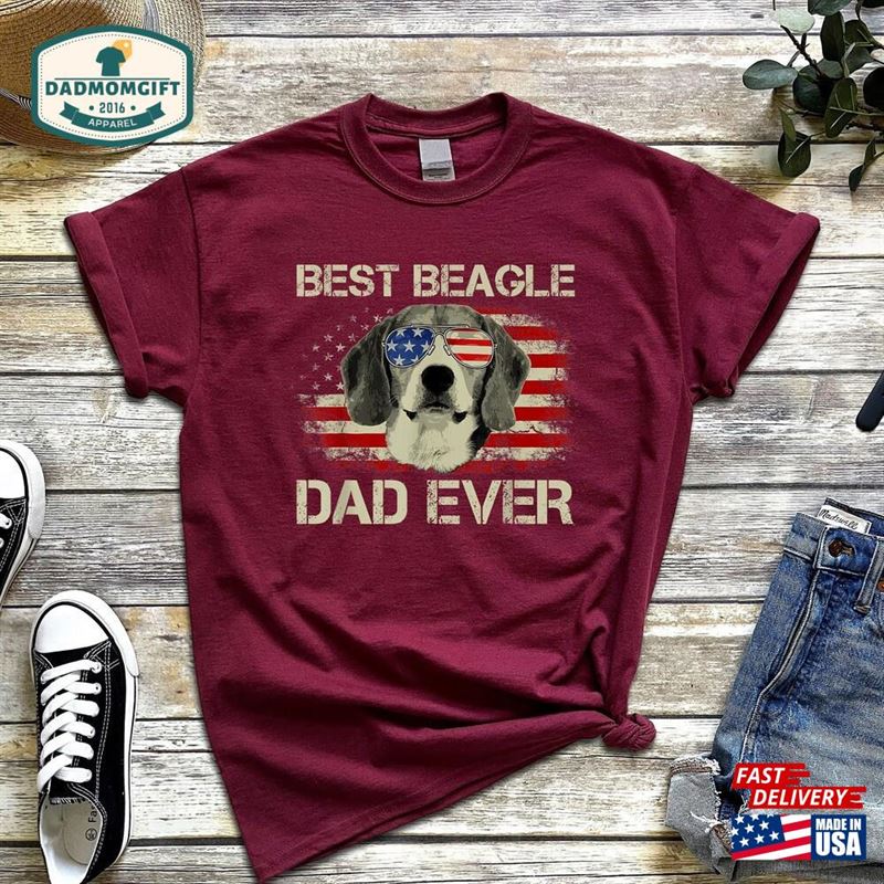 Best Beagle Dad Ever Retro Shirt Owner Tee Gift Unisex Sweatshirt