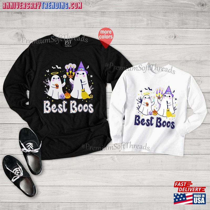 Best Boos Long Sleeve Matching Mommy And Me Shirt Halloween Family Classic T-Shirt -Bipubunny Store