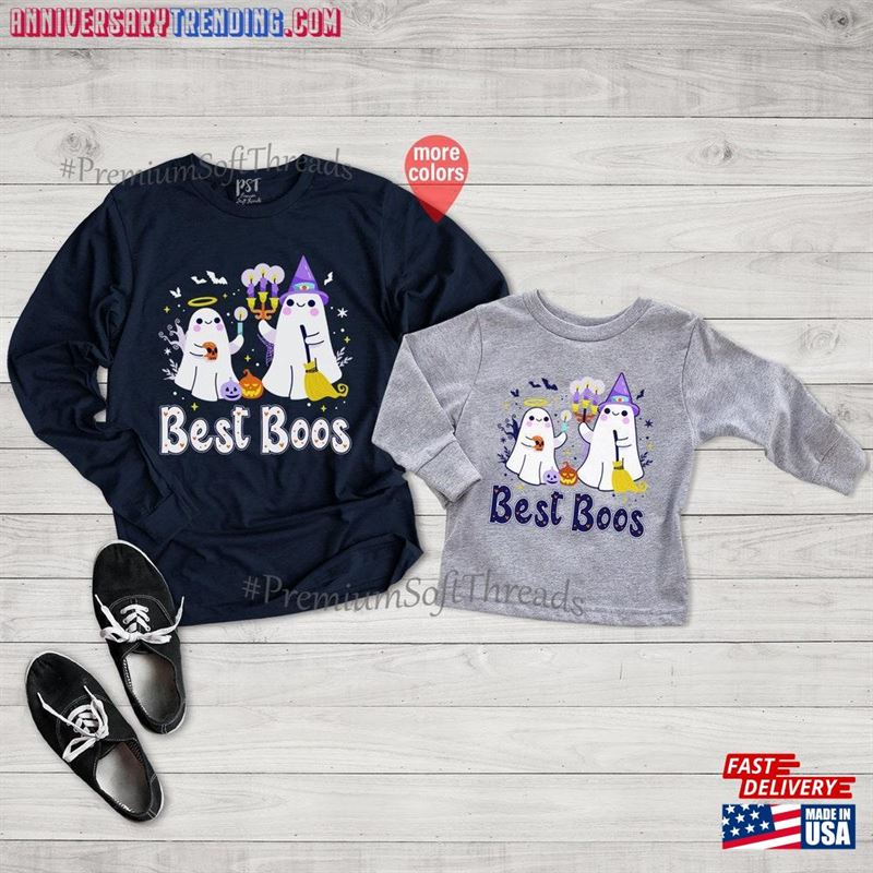 Best Boos Long Sleeve Matching Mommy And Me Shirt Halloween Family Classic T-Shirt -Bipubunny Store