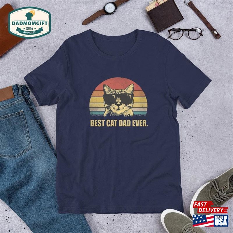 Best Cat Dad Ever Fun Father’s Day Shirt Gift For Classic Hoodie