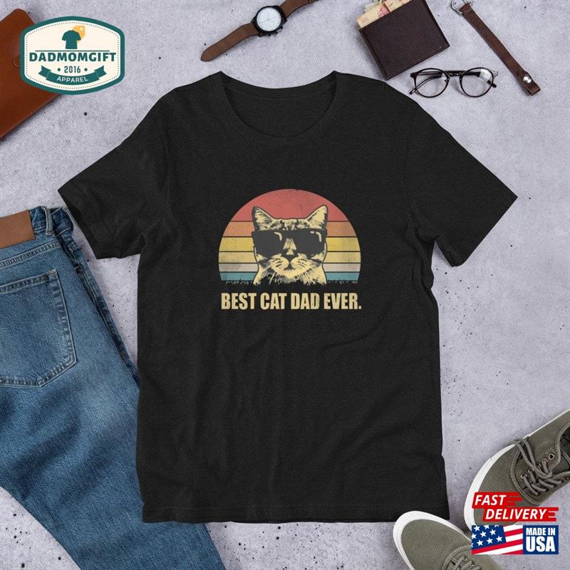 Best Cat Dad Ever Fun Father’s Day Shirt Gift For Classic Hoodie