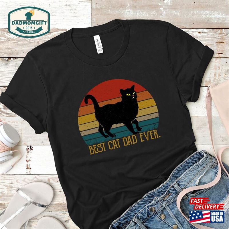 Best Cat Dad Ever Shirt Lover Gift Classic Hoodie