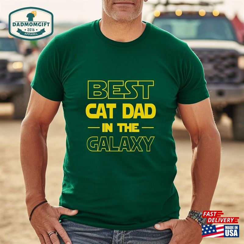 Best Cat Dad In The Galaxy Shirt Gift Classic Sweatshirt